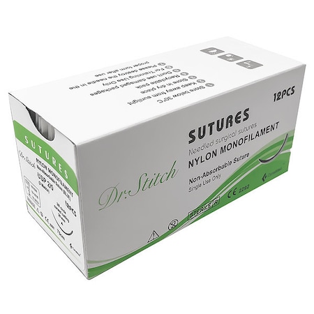 Dr.Stitch Training Sutures with Thread, Nylon, 2/0 DS-0005