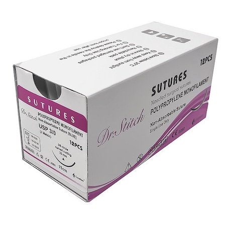 Dr.Stitch Training Sutures with Thread, Polyp, 3/0 DS-0010