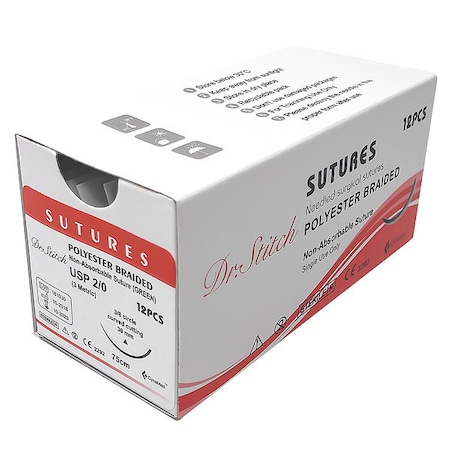 Dr.Stitch Training Sutures with Thread, PEST, 2/0 DS-0013