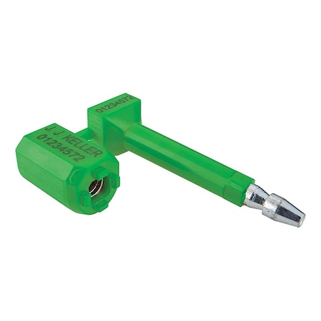 Jj Keller Security Bolt Seal, 3 3/16" Strap L, Grn 61558