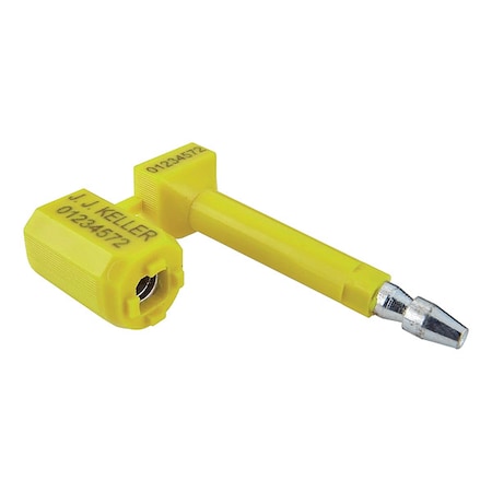 Jj Keller Security Bolt Seal, 3 3/16"Strap L, Ylw 61561