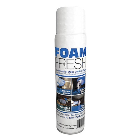 Foam Fresh Odor Control Spray, Foaming, 10 oz., PK12 FF10OZC12