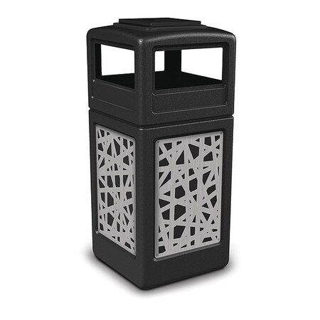 Commercial Zone Products Waste Bin Ashtray Lid SS, Black 42 gal. 733026199