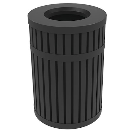 Commercial Zone Products Parkview 3 Steel Trash Bin, Blk, 45 gal. 728001