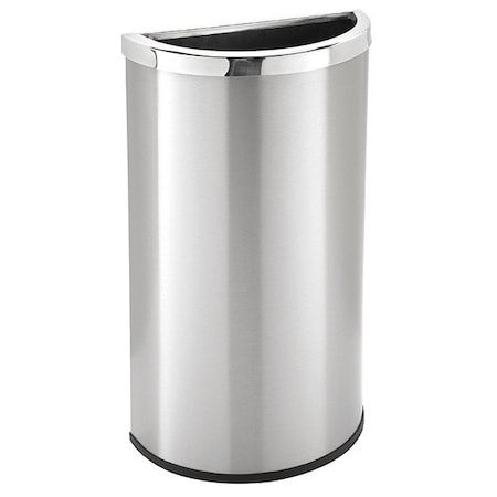 Commercial Zone Products 8 gal. Half Moon Waste Receptable, Silver 780929