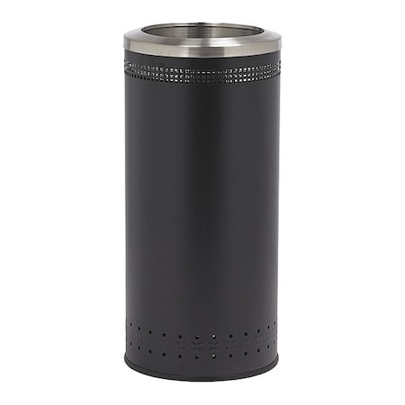 Commercial Zone Products Imprinted Open Top Waste Bin, Blk, 25 gal. 781801