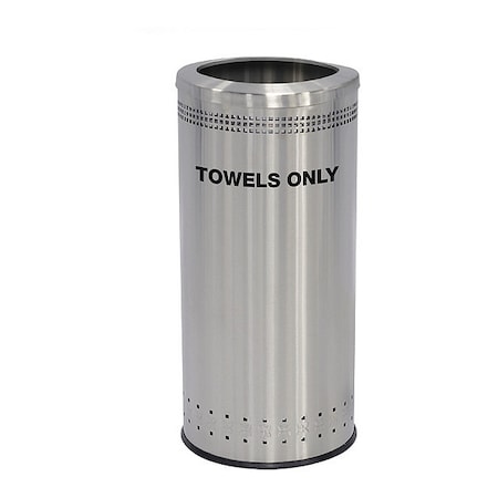 Commercial Zone Products 25 gal Recycling Bin, Stainless Steel 78282999