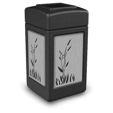 Commercial Zone Products 42 gal Square Outdoor Can, Black 733961