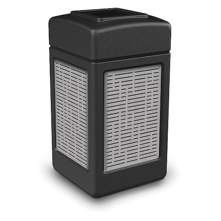 Commercial Zone Products 42 gal Square Outdoor Can, Black 734061