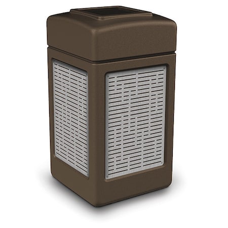 Commercial Zone Products 42 gal Square Outdoor Can, Brown 734062