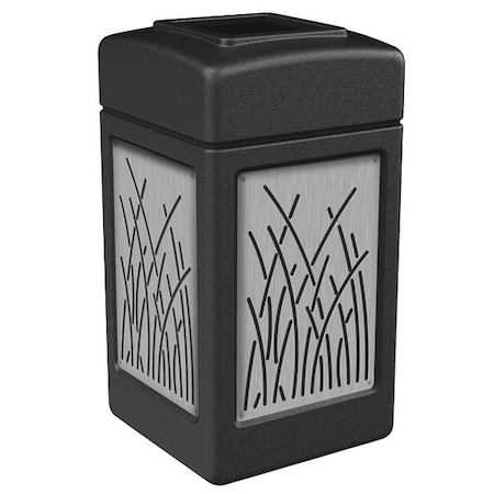 Commercial Zone Products 42 gal Square Outdoor Can, Black 734161