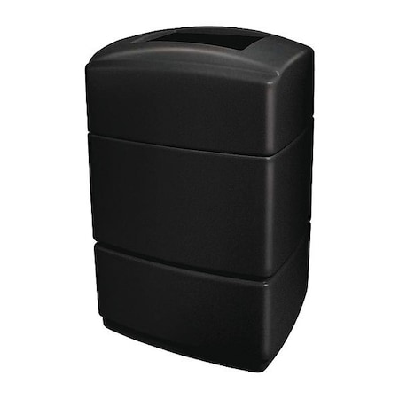 Commercial Zone Products 40 gal. Rectangular Trash Can, Black 733101