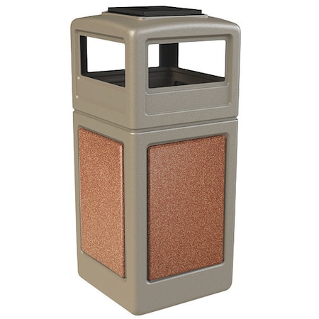 Commercial Zone Products StoneTec Trash Bin Ash 42 gal., Bge Sed 72051699