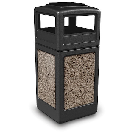 Commercial Zone Products StoneTec Trash Bin Ash 42 gal., Blk Rvst 72055299