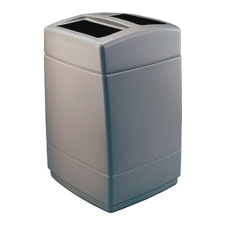 Commercial Zone Products 55 gal Square Outdoor Can, Charcoal 732824