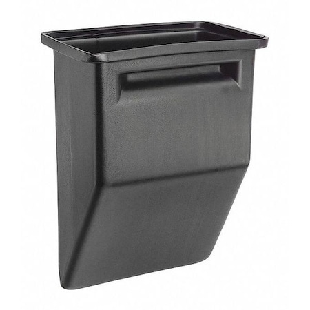 Commercial Zone Products 2 gal Rectangular Trash Can, Black, Polyethylene, 16 in 7505014