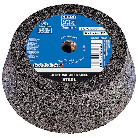 Pferd Flaring Cup Wheel, Steel, Al/Oxd, 6 61803