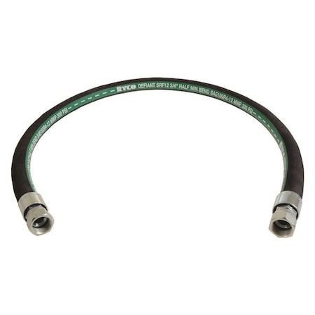 Ryco Hose, 3/4" x 24", 300 psi, FemalexFemaleJic SRF12-024-40404040-1717