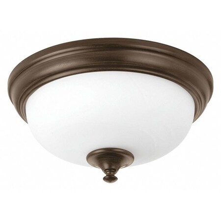 Progress Lighting LED Alabaster 11", One-Light Flush, Bronze P350001-020-30