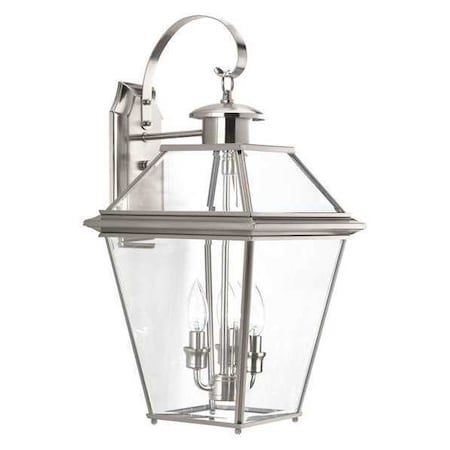 Progress Lighting Burlington Three-Light Lg Wall Lt, Nickel P6617-09
