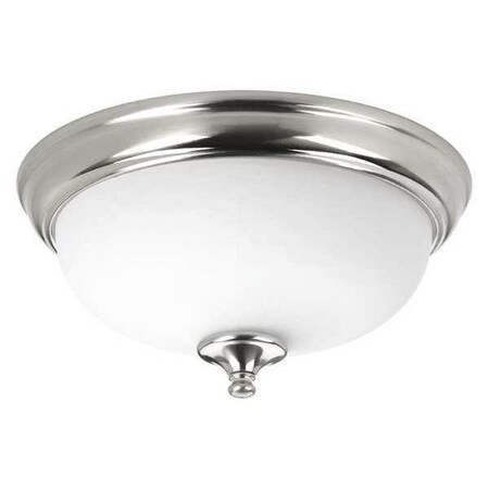 Progress Lighting LED Alabaster 13", One-Light Flush, Nickel P350002-009-30
