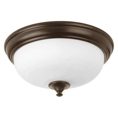 Progress Lighting LED Alabaster 13", One-Light Flush, Bronze P350002-020-30
