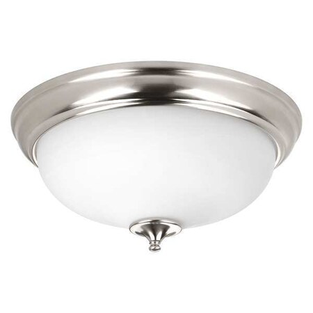 Progress Lighting LED Alabaster 19", One-Light Flush, Nickel P350004-009-30