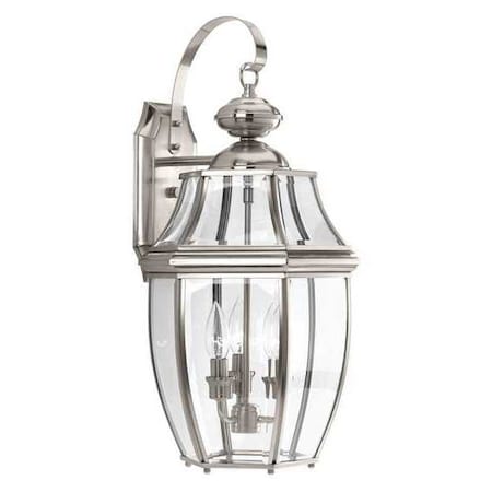 Progress Lighting New Haven Three-Light Lg Wall Lt, Nickel P6612-09