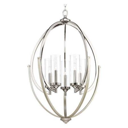 Progress Lighting Evoke Five-Light Chandelier, Nickel P400025-104