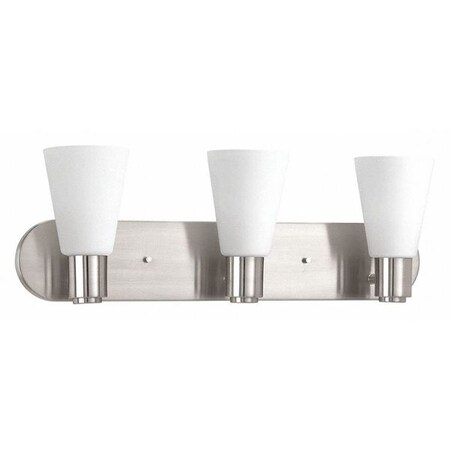 Progress Lighting Logic Three-Light Bath, Nickel P2156-09