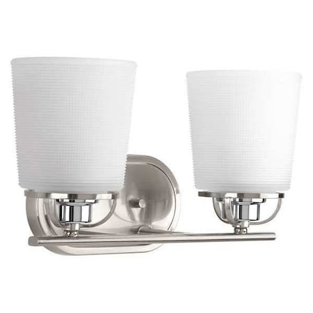 Progress Lighting West Village Two-Light Bath, Nickel P300005-009