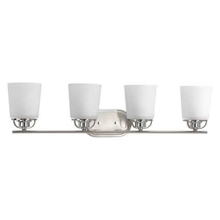 Progress Lighting West Village Four-Light Bath, Nickel P300007-009