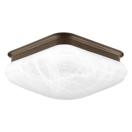 Progress Lighting LED Square Alabaster Fm, 9-1/2", Bronze P350019-020-30