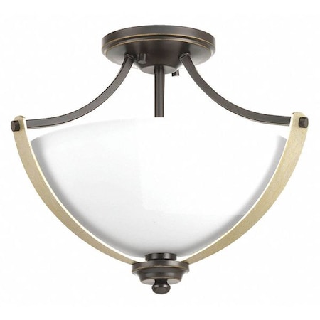 Progress Lighting Noma Two-Light Semi-Flush, Bronze P350034-020