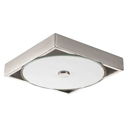 Progress Lighting Frame One-Light LED Lg Flush Mt, Nickel P350026-009-30