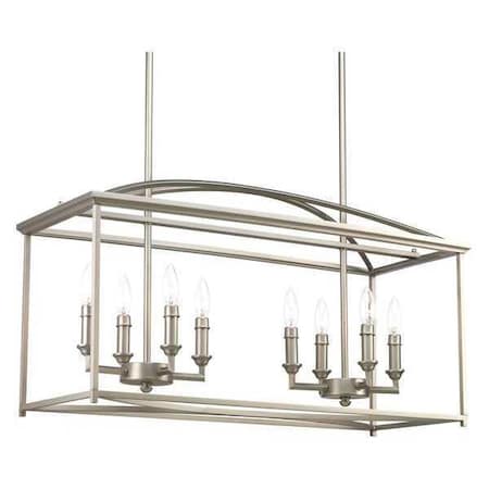 Progress Lighting Piedmont Eight-Light Island, Nickel P400033-126