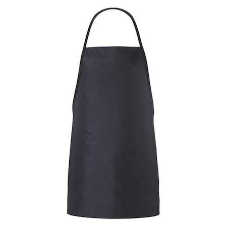 Deltaplus Bib Apron, Repellant, F66L, Black, Polyurethane Coated Nylon, Black, 34 in, 34 x 26 in 81215