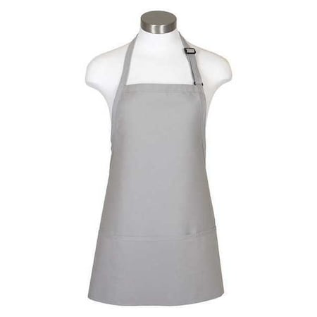 Deltaplus Apron, 3-Pocket Bib, F10, Silver, 65/35 Poly-Cotton Twill, Silver, 24 in, 24 x 28 in 82809