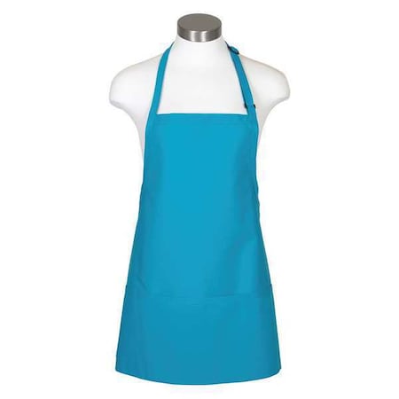 Deltaplus Apron, 3-Pocket Bib, F10, Turquoise, 65/35 Poly-Cotton Twill, Turquoise, 24 in, 24 x 28 in 83276