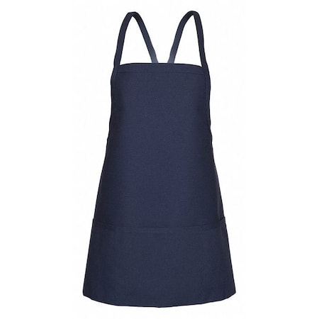 Deltaplus Apron, Criss Cross, F57, Navy, 65/35 Poly-Cotton Twill, Navy, 24 in, 24 x 28 in 18943