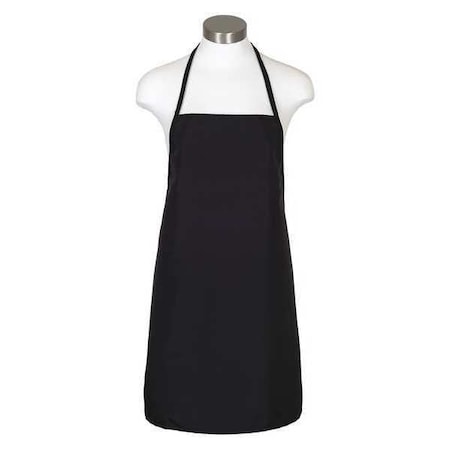 Deltaplus Bib Apron, Repellant, F66, Black, Polyurethane Coated Nylon, Black, 29 in, 29 x 26 in 28206