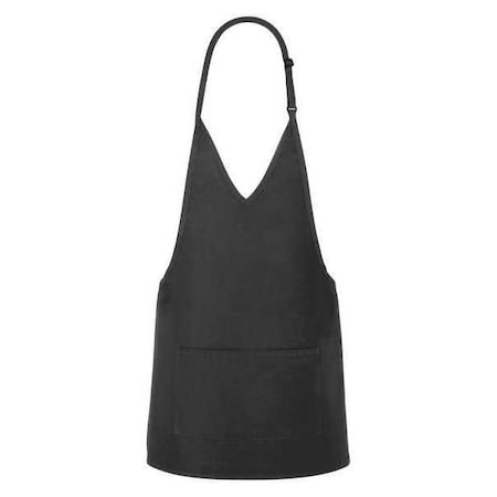 Deltaplus Apron, Economy V-Neck, Black, F34, 65/35 Poly-Cotton Twill, Black, 32 in, 32 in x 28 in 18751