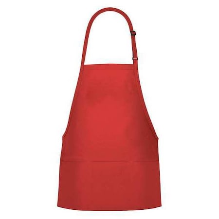 Deltaplus Bib Apron, 3-Pocket, F10XL, Red 18165