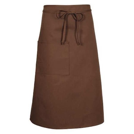 Deltaplus Bistro Apron, F24, Mocha, 65/35 Poly-Cotton Twill, Mocha, 32 in, 32 in x 28 in 82023