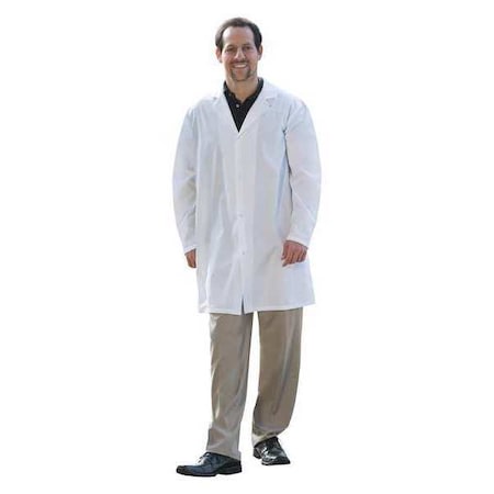 Deltaplus Butcher Coat, White, Snaps, K86, LG 83255