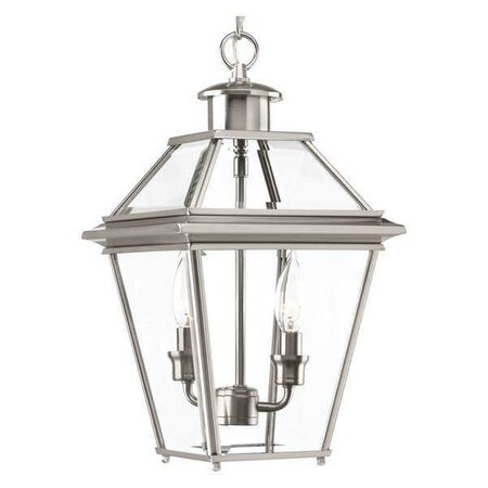 Progress Lighting Burlington Two-Light Hng Lantern, Nickel P6537-09