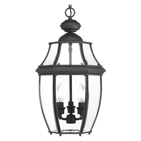 PROGRESS LIGHTING New Haven Three-Light Hanging Lt, Black P6533-31