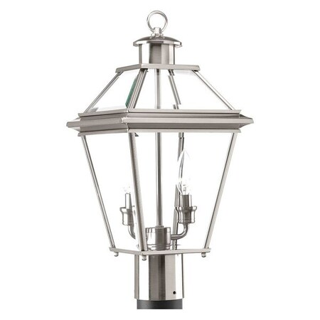 Progress Lighting Burlington Two-Light Post, Nickel P6437-09