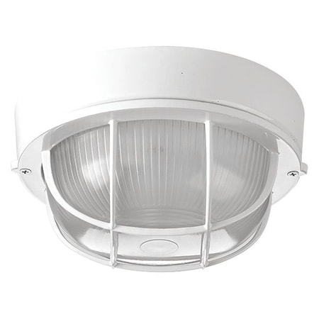 PROGRESS LIGHTING Bulkheads Round Flush Mount, White P3709-30