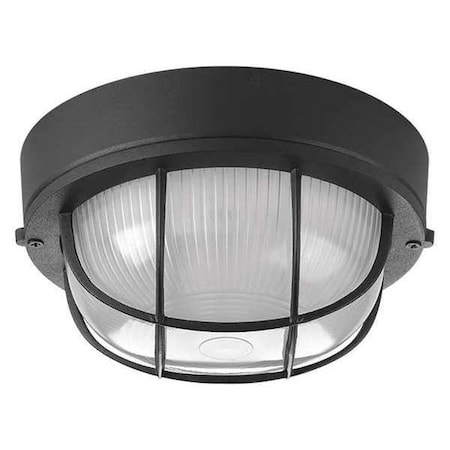 PROGRESS LIGHTING Bulkheads Round Flush Mount, Black P3709-31